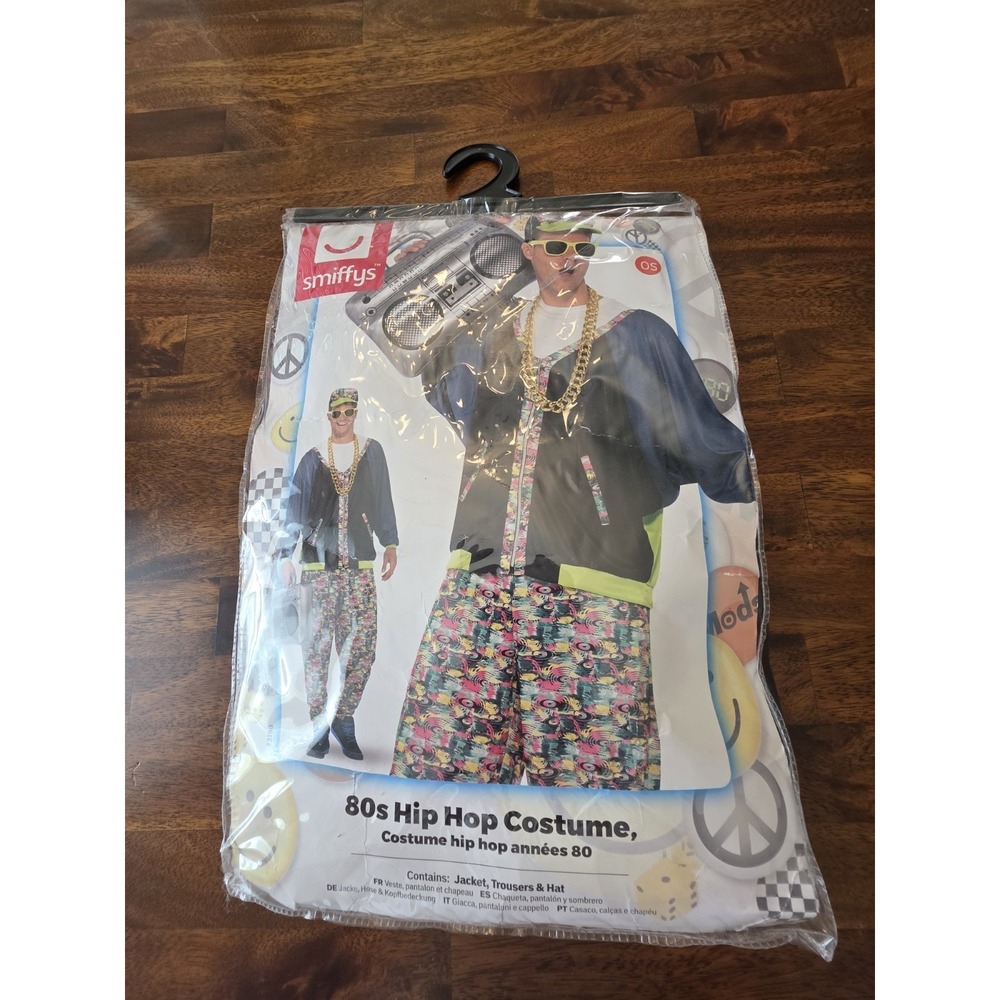 80s Hip Hop Costume Adult Vanilla Ice Style Jacket Trousers and Hat